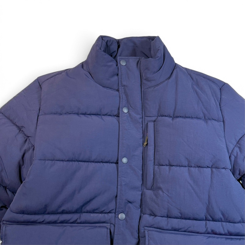 J Crew Nordic Puffer Jacket Mens Medium Navy Blue Primaloft Insulated AZ580 - Picture 13 of 14